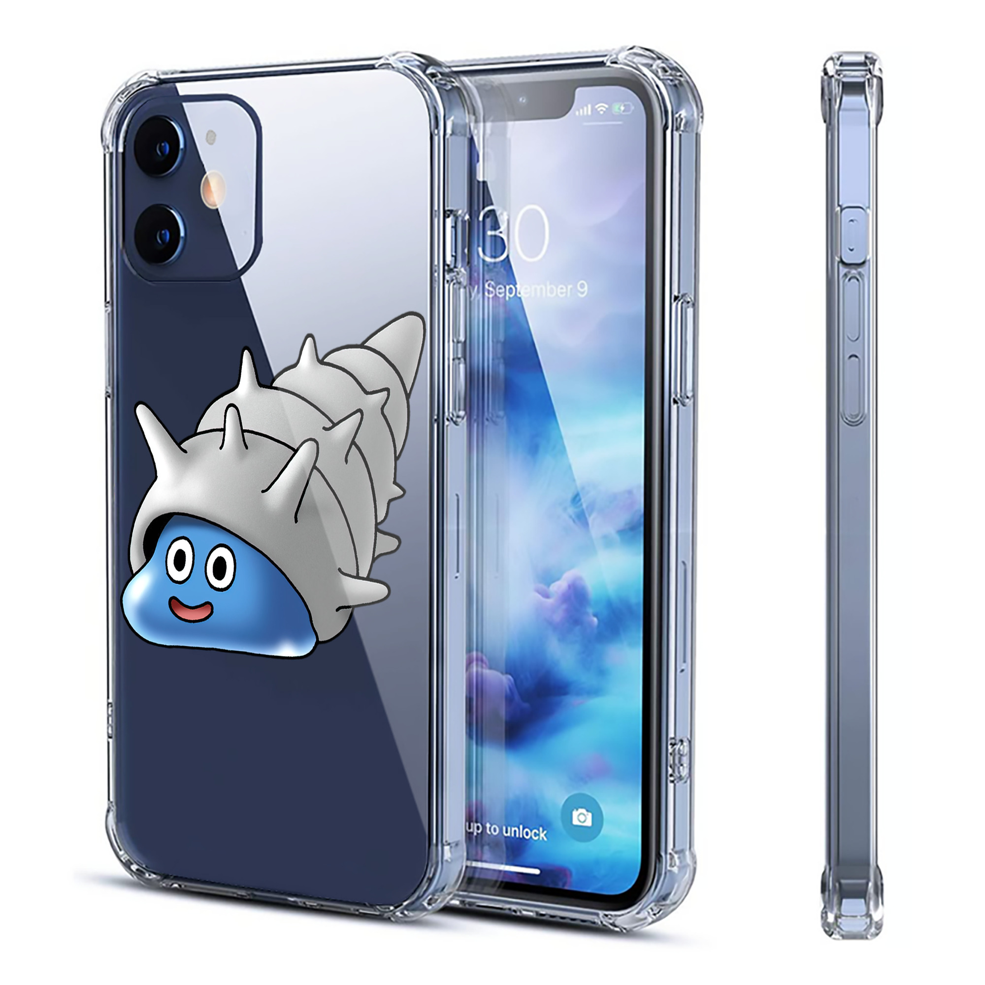 （画像用） ドラゴンクエスト Doragon Kuesuto Dragon Quest 【iPhone 12シリーズ対応】透明スマホケース（クリアソフトケース）